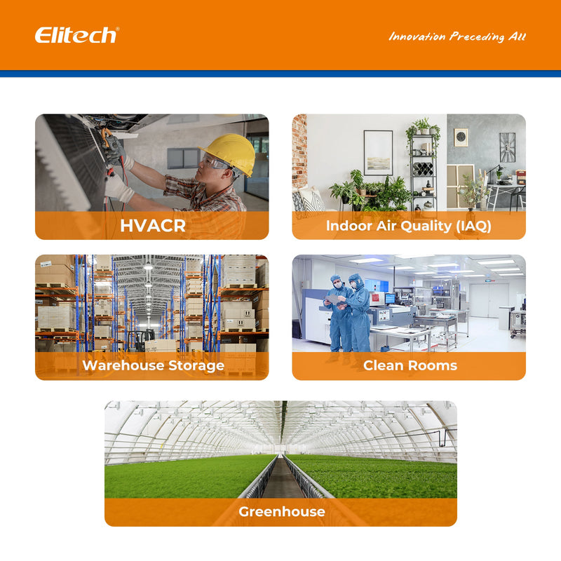 Elitech External Carbon Dioxide Probe, CO2 Probe Matches with RCW - 360Pro Device only, 400 - 5000 PPM Range, Audio Plug Connector, 6.5 ft Cable - Elitech Technology, Inc.