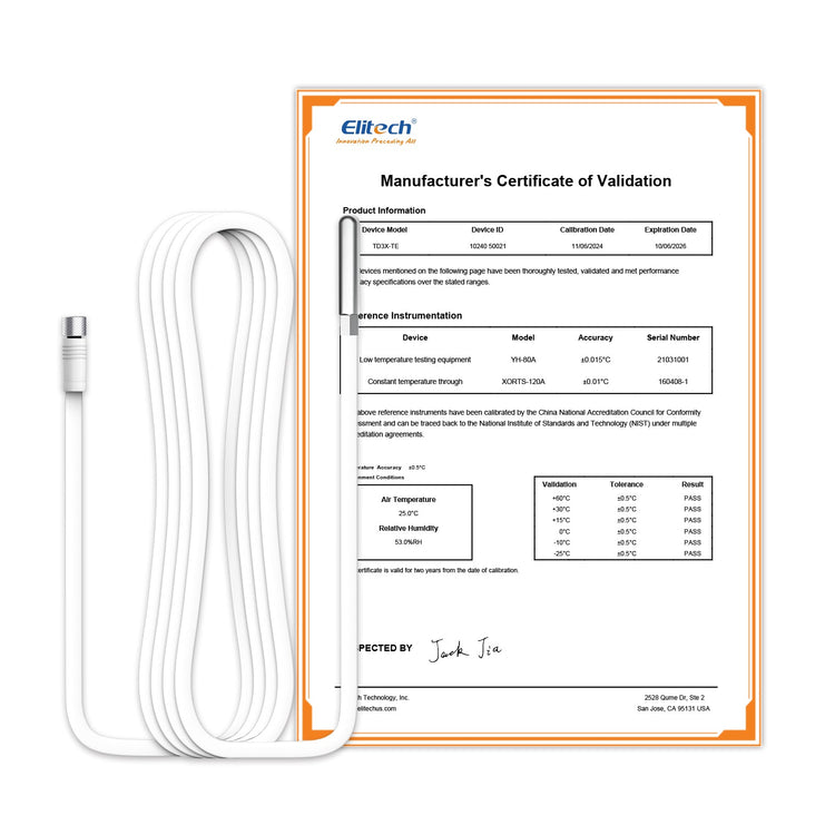 Elitech RCW - 360Plus - WG - DC 【One Temperature Probe】Probe Length: 5m(16.4ft). Measuring Range: - 40~85℃( - 40~185℉), Accuracy: ±0.5℃(0.9℉), TD3X - TE - H - Elitech Technology, Inc.