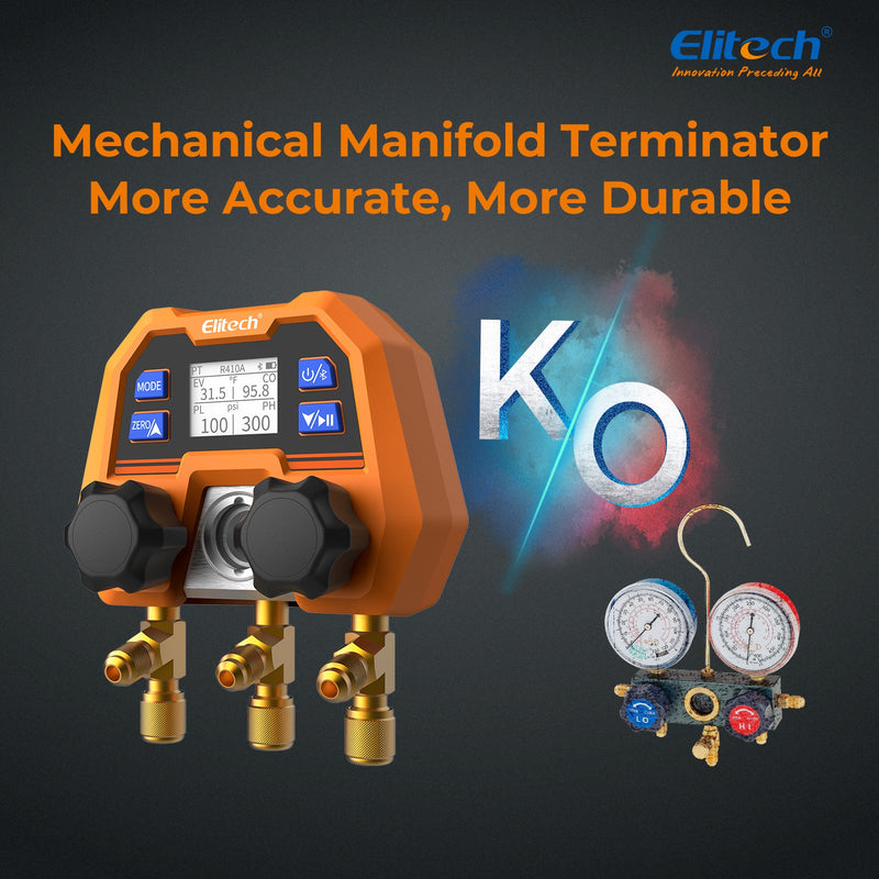 Elitech Digital Manifold Gauge App Control AC Gauges, DMG-4B,50% off for 3000 early birds - Elitech Technology, Inc.