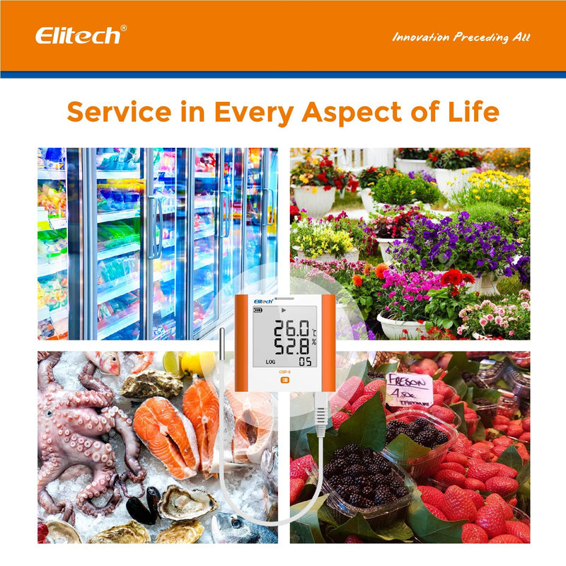 Elitech GSP-8 Wall Mounted Temperature and Humidity Digital Data Logger - Elitech Technology, Inc.