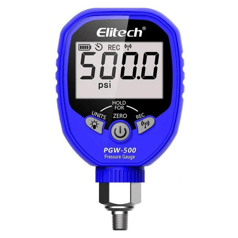 Elitech PGW-500 Bluetooth Digital Pressure Gauge HVAC 87 Refrigerants - Elitech Technology, Inc.