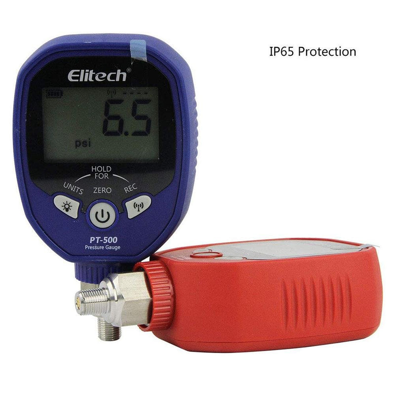 Elitech PT-500&PT-800 Wireless Refrigeration Digital Manifold Gauge Set HVAC A/C Pressure Gauge with Temperature Test Clip and Charging Hoses - Elitech Technology, Inc.