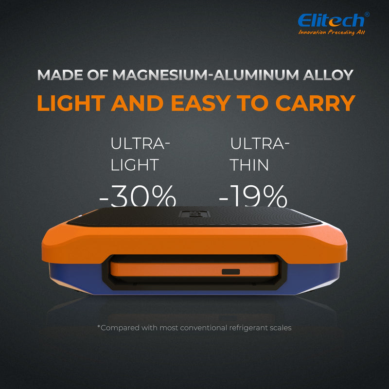 Elitech SRL-100 Intelligent HVAC Refrigerant Scale Lightweight Ultra Thin Maximum weight: 220lb (100kg) - Elitech Technology, Inc.