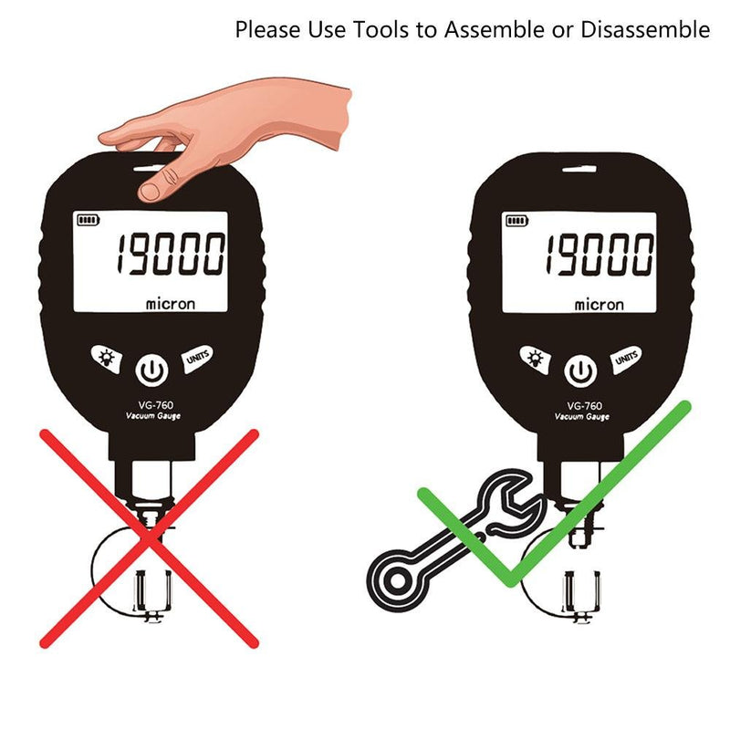 Elitech VG-760 Digital Micron Vacuum Gauge 8 Units - Elitech Technology, Inc.