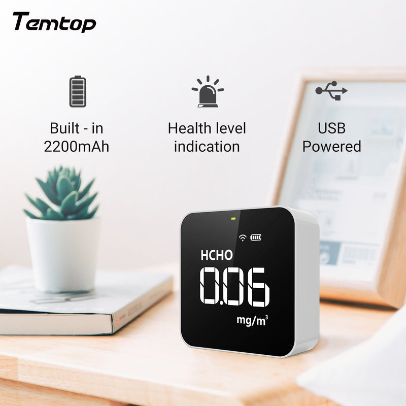 Temtop M10i WiFi Air Quality Monitor for AQI PM2.5 TVOC Formaldehyde with Free Mobile App - Elitech Technology, Inc.