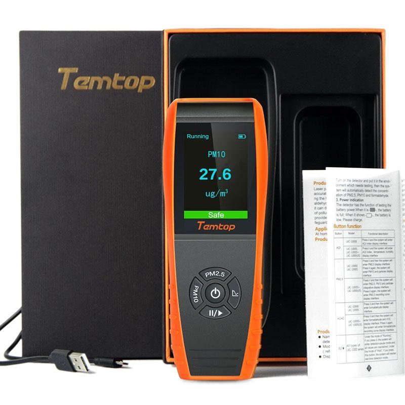 Temtop P600 Air Quality Laser Particle Detector Professional Meter for PM2.5/PM10 TFT Color LCD Display - Elitechustore