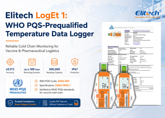 Elitech LogEt 1: WHO PQS-Prequalified Temperature Data Logger for Reliable Cold Chain Monitoring