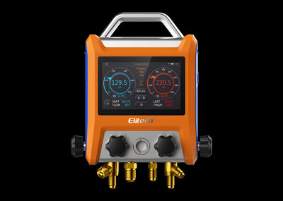 Introducing Elitech EMG-40V Intelligent 4 Valves Digital Manifold with 5” Smart Touch Screen