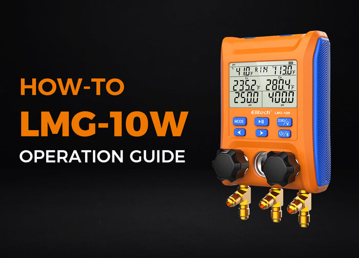How Elitech digital manifold gauge works LMG-10W?