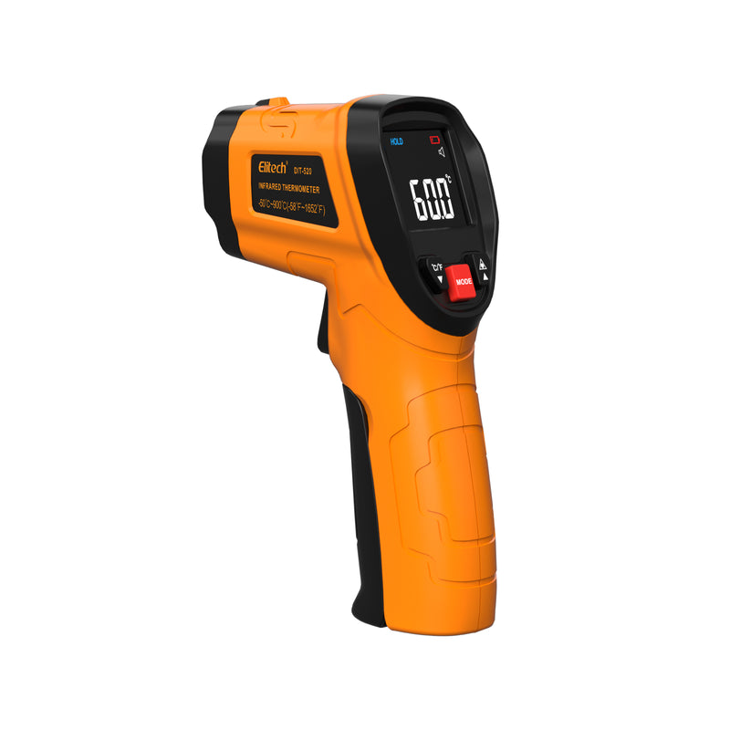 Elitech DIT-520 Infrared Thermometer Gun 900°C (1652°F), Industrial Non-Contact IR Thermometer with Laser Targeting, Adjustable Emissivity, MAX/MIN/AVG, High Accuracy for HVAC, Electrical, Automotive