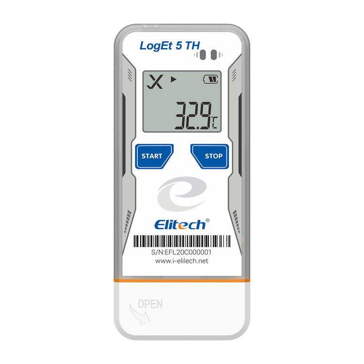 Elitech USB Digital Temperature Humidity Data Logger with Shadow Data Reusable Recorder 32000 Points , Auto PDF/ CSV Report, for Windows/MacOS, Refrigerator Thermometer LogEt5TH