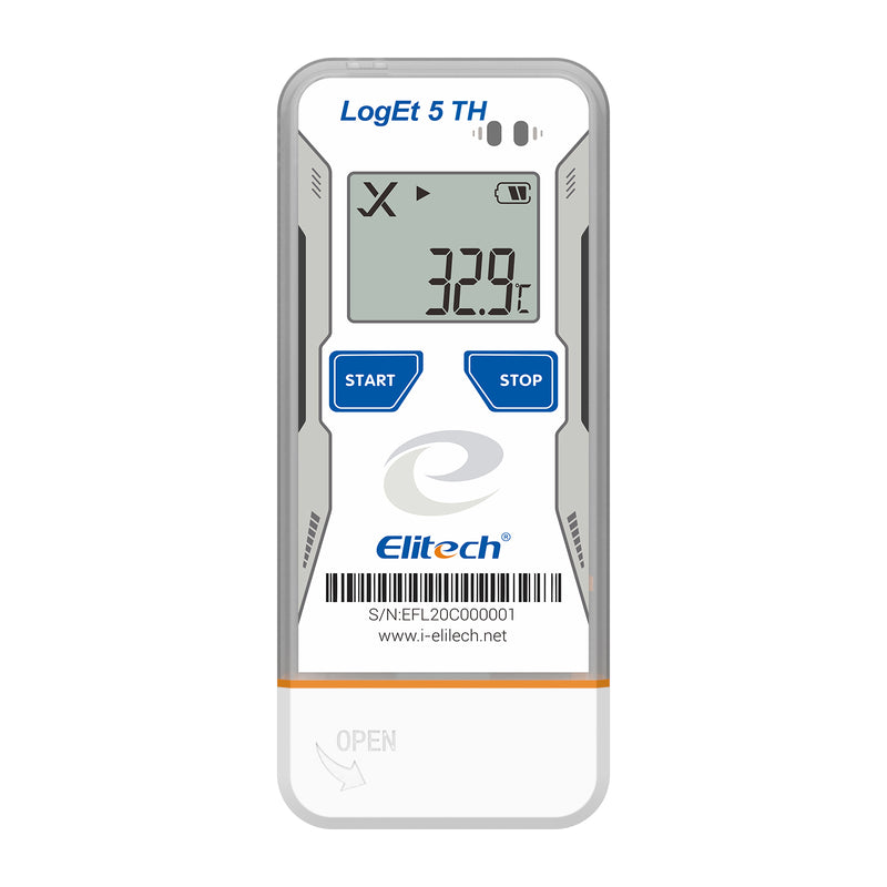 Elitech USB Digital Temperature Humidity Data Logger with Shadow Data Reusable Recorder 32000 Points , Auto PDF/ CSV Report, for Windows/MacOS, Refrigerator Thermometer LogEt5TH