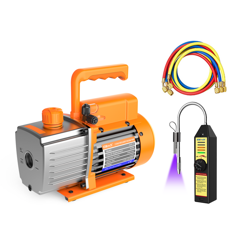 (Pre-order)Elitech NVP-3 HVAC Vacuum Pump 3CFM 1.5L/S 1/4HP Single Stage Rotary Vane Air Vacuum Pump for HVAC and Refrigeration Systems,  Durable and Easy to Maintain