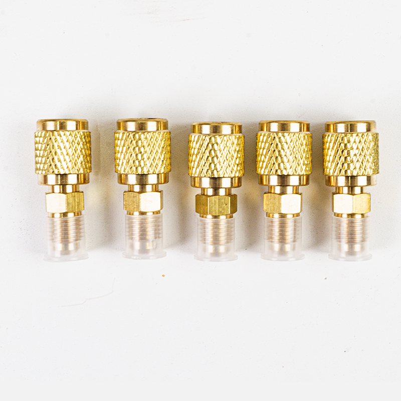 (Pre-order)Elitech  HVAC Brass Fitting Adapter Reducer,  1/4" SAE Female to 5/16" SAE Male, Leak-Proof Refrigerant Connector for R410A R22 R134A Mini Split Air Conditioner Systems (pack of 5)