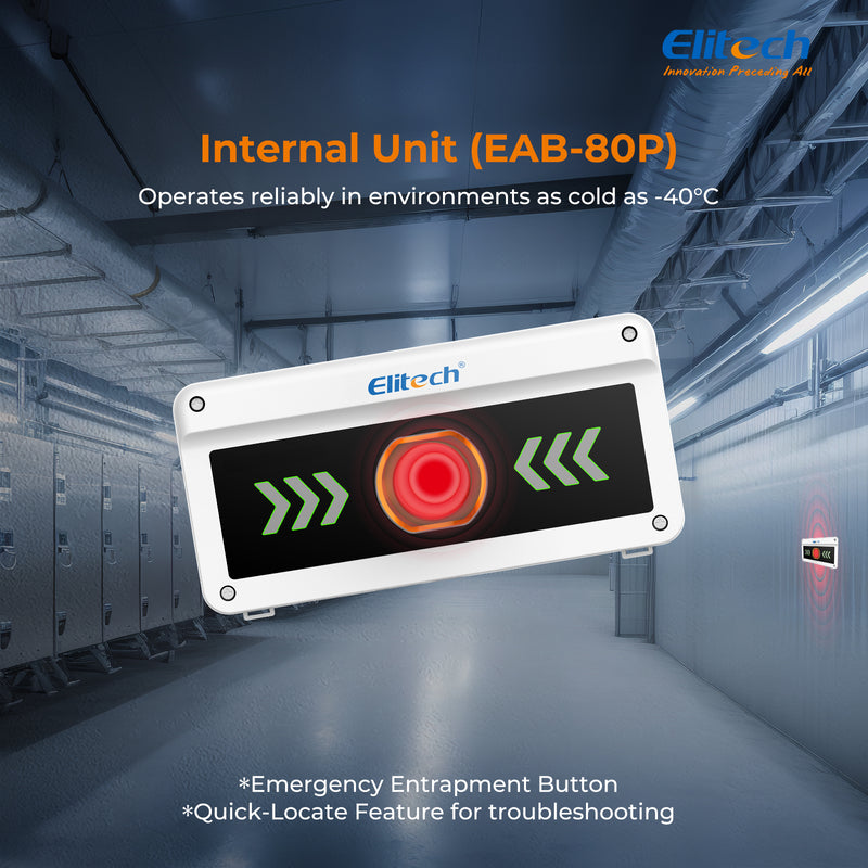 (Pre-order)Elitech EAB-80 Multi-Function Cold Storage Alarm System for Gas Leak, Human Entrapment, Door Status & Overtemperature