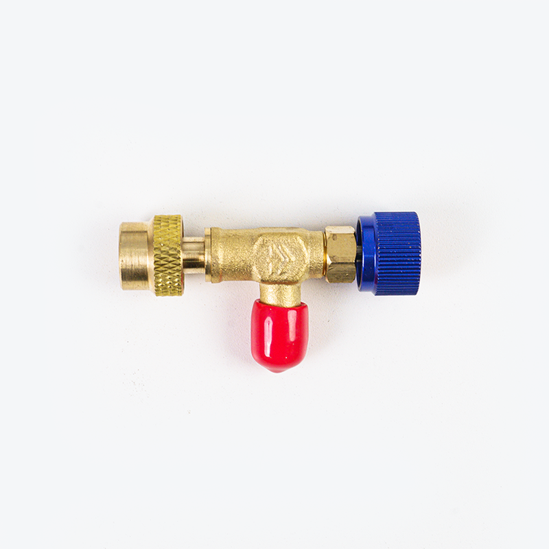 (Pre-order)Elitech Safety Valve Refrigerant Charging Valve Brass Liquid Safety Valve for R134a R22 R407 R404 1/4in Male1/4in Female Air Conditioner Manifold
