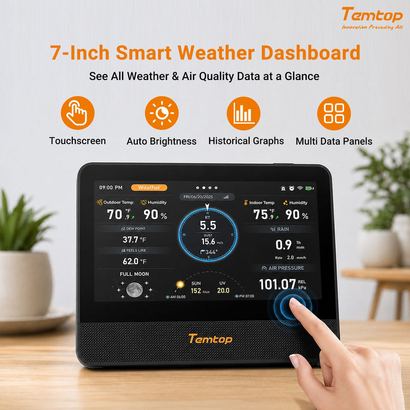 Temtop_W100_WiFi_Weather_Station_with_Air_Quality_Monitor_7_Touchscreen_Indoor_Outdoor_Weather_Station_PM2.5_PM10_CO2_TVOC_Monitor_Rain_Gauge_Wind_Speed_Direction_UV_AQI_Forecast