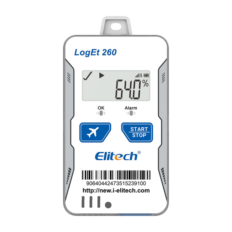 Elitech 4G GPS Reusable Real - time Temperature Humidity Data Logger Light/Shock/Location, Built - in SIM Card, Shadow Data,Airplane mode,Cloud Data Storage,SMS/Email/APP/Web Alarm,100000 Points,Loget 260 - THE - Elitech Technology, Inc.