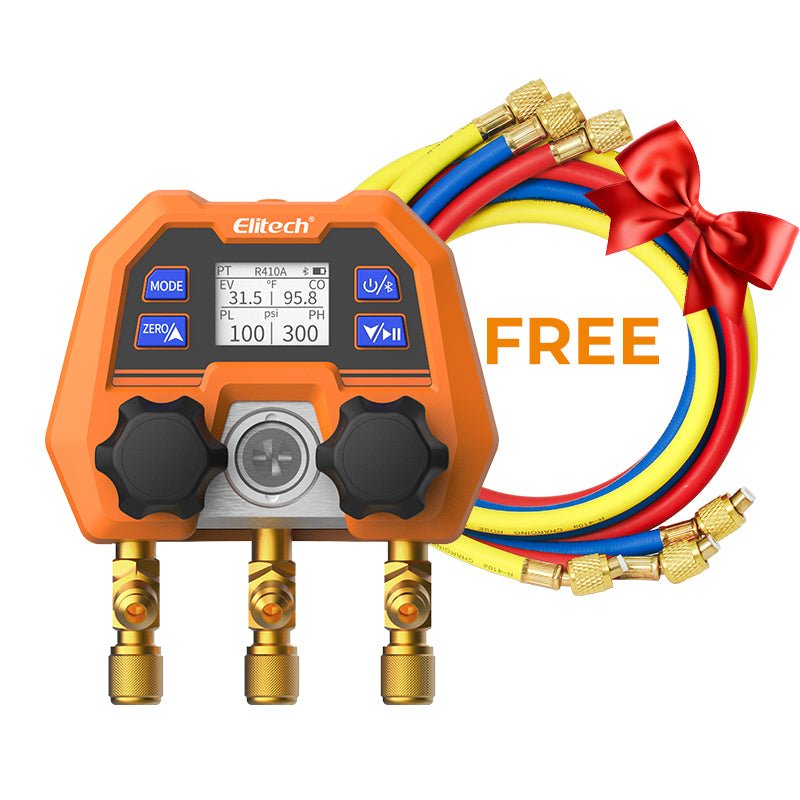 Elitech Digital Manifold Gauge App Control AC Gauges, DMG - 4B - Elitech Technology, Inc.
