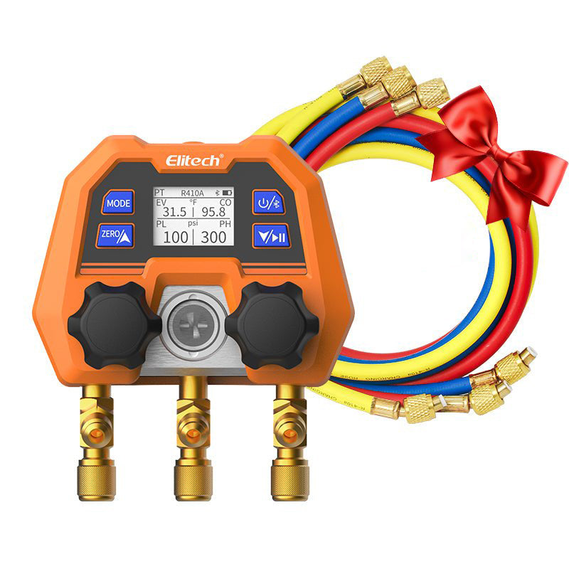 Elitech HVAC Digital Manifold Gauge App Control AC Gauges, DMG-4B