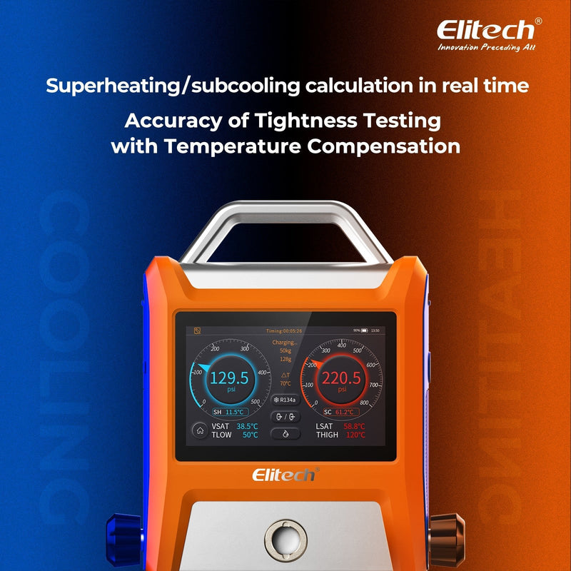 Elitech EMG Series Intelligent HVAC Digital Manifold with 5” Smart Touch Screen - Elitech Technology, Inc.