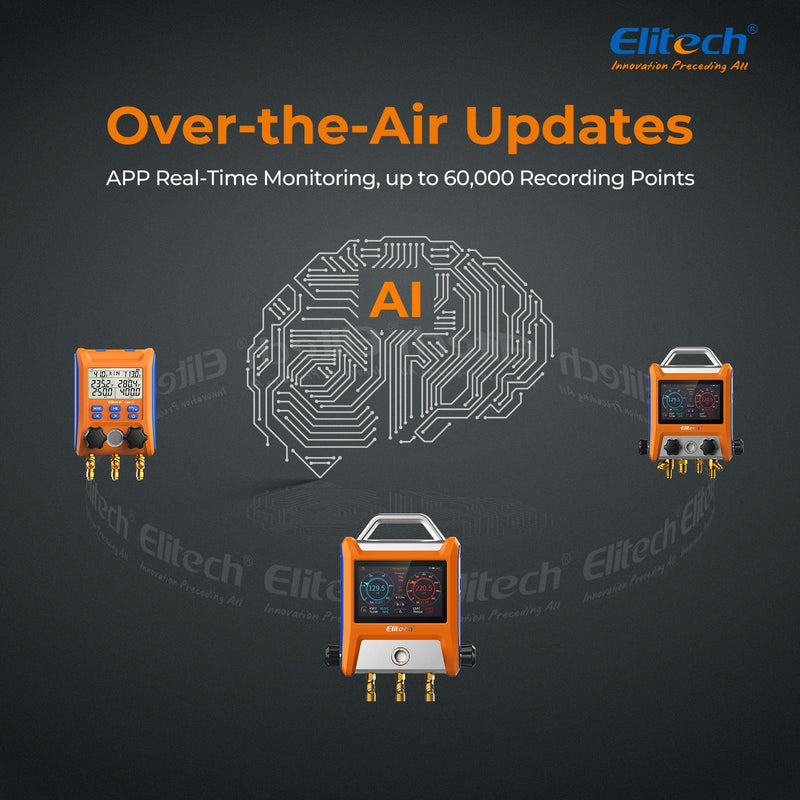 Elitech EMG Series Intelligent HVAC Digital Manifold with 5” Smart Touch Screen - Elitech Technology, Inc.