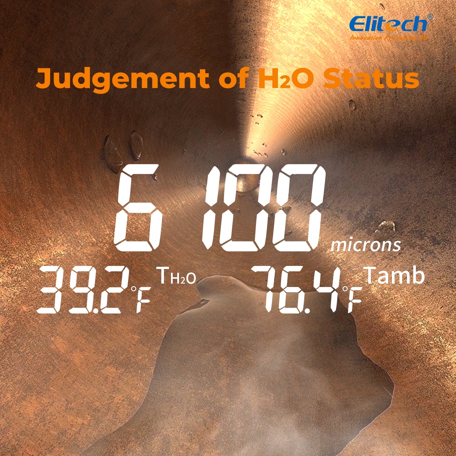 Elitech Full - Range Micron Gauge, Wireless Digital Vacuum Gauge with Adaptor Pressure Tester Meter HVAC, Alarms via APP, Offline Recording, 1/4