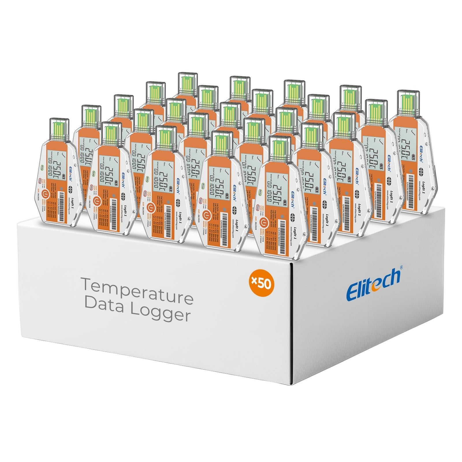 Elitech LogEt 1 Temperature Data Logger Single Use PDF Report USB Port 16000 Points - Elitech Technology, Inc.