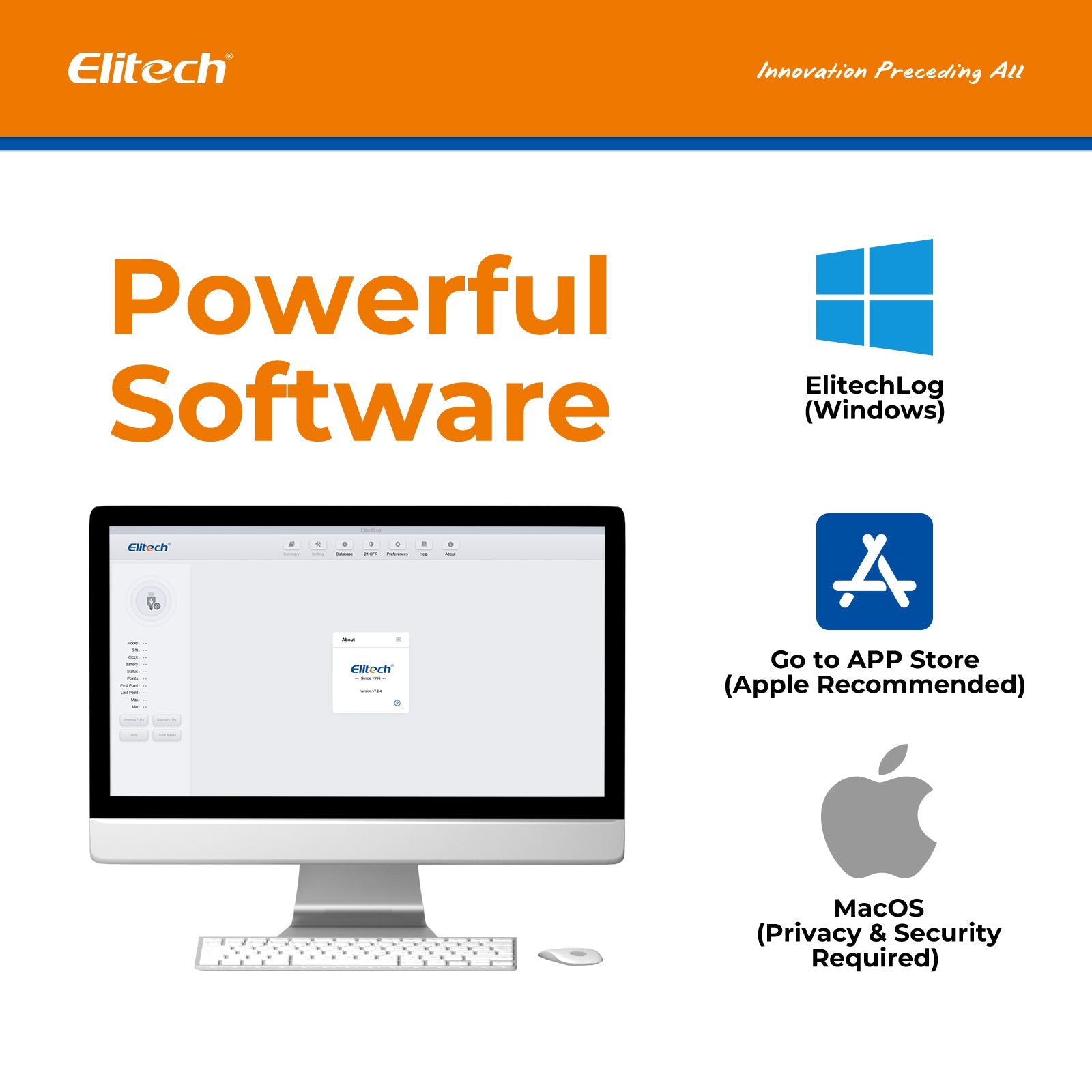 Elitech PDF USB Digital Temperature Data Logger Reuseable Recorder DDL 64000 Points High Accuracy, Shadow Data, Built - in Buzzer, Auto PDF CSV Report, Windows/MacOS Software, RC - 4 Pro, RC - 4H Pro - Elitech Technology, Inc.