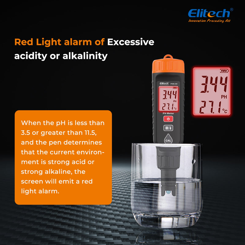 Elitech pH Pen Meter with Calibration Supplies,Reliable Digital Tester for pH, Temperature in Growing Solutions, Optimal Plant Health and Yield - Elitech Technology, Inc.