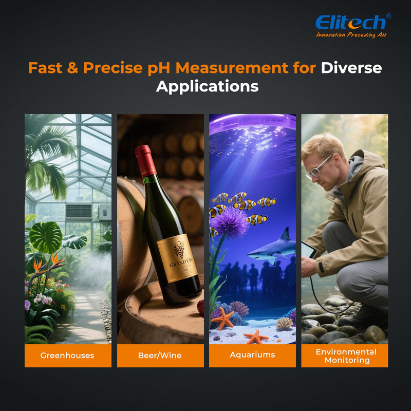 Elitech pH Pen Meter with Calibration Supplies,Reliable Digital Tester for pH, Temperature in Growing Solutions, Optimal Plant Health and Yield - Elitech Technology, Inc.
