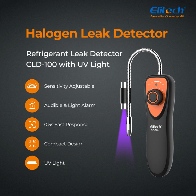 Elitech Refrigerant Leak Detector, CLD-100 Freon Leak Detector Car HVAC Halogen Refrigerant Leak Detector CFCs HCFCs HFCs - Elitech Technology, Inc.