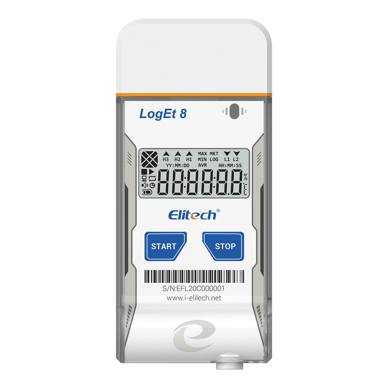 Elitech USB Digital Temperature Data Logger ( - 30 ~ 70°C/ - 22 ~ 158℉) Accuracy of±0.3℃/±0.6℉, Reusable Recorder with Shadow Data 16000 Points, Auto PDF Report, for Windows/MacOS, LogEt8 - Elitech Technology, Inc.