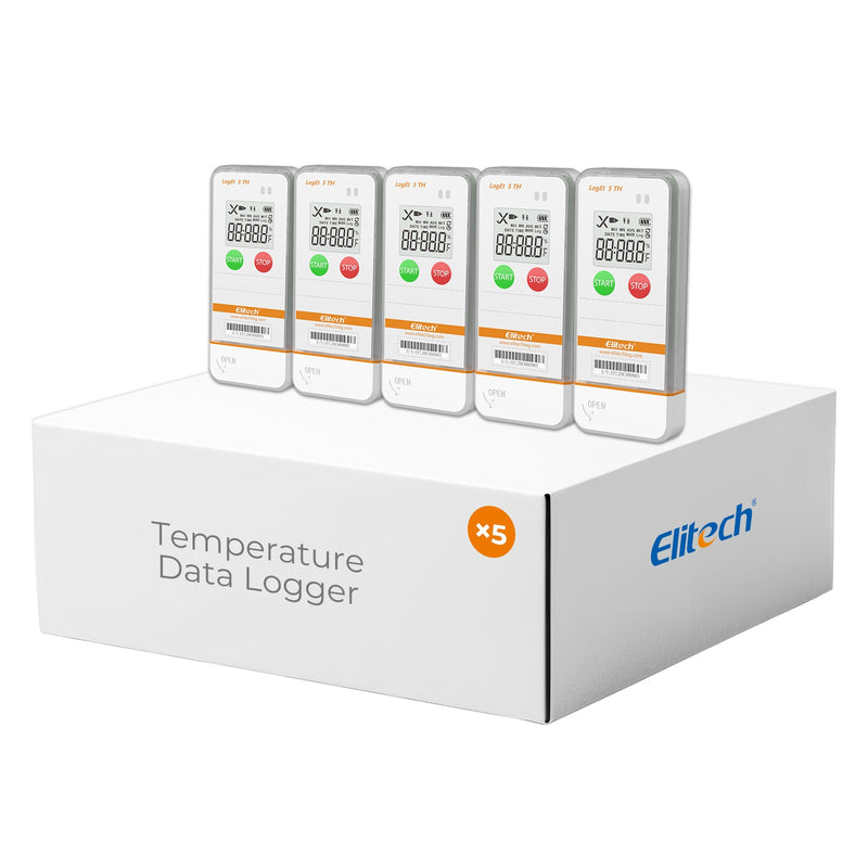Humidity Display Elitech Elitech USB Digital Temperature Humidity Data Logger with Shadow Data ...