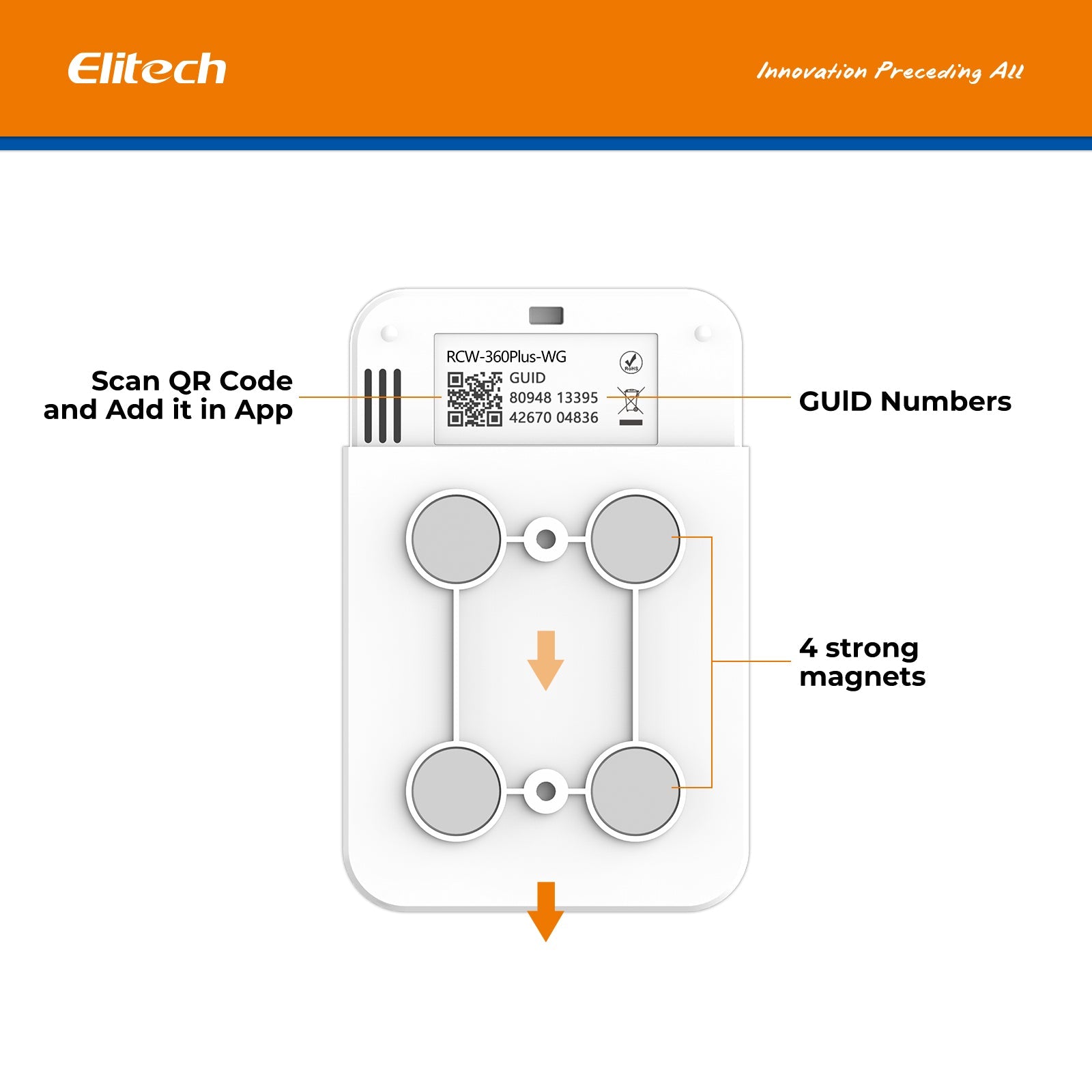 Elitech WiFi + 4G Cellulari Real - Time Digital Temperature Humidity Light Data Logger with Diverse Replaceable Probes(Sold Separately), 100,000 Points, Cloud Data Storage, SMS/Email/APP/Web Alarm, TFT Color Screen, RCW - 360Plus - WG - DC - Elitech Technology, Inc.