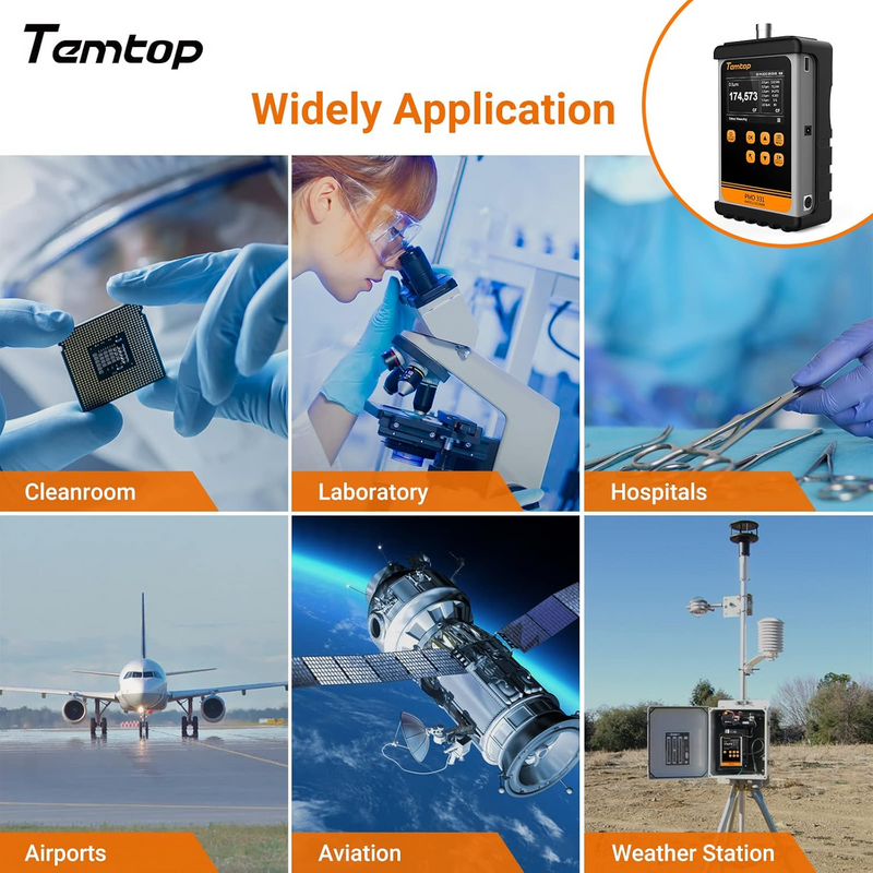 Temtop Innovative Handheld Particle Counter for Air Quality Measurement Conform to ISO Standard PMD 331