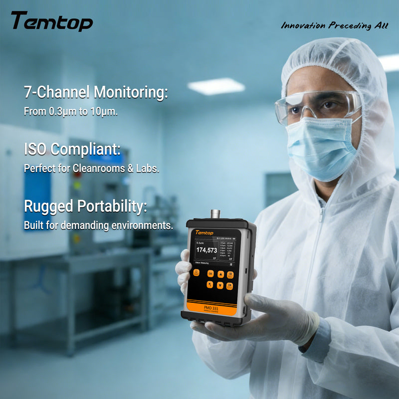 Temtop Innovative Handheld Particle Counter for Air Quality Measurement Conform to ISO Standard PMD 331