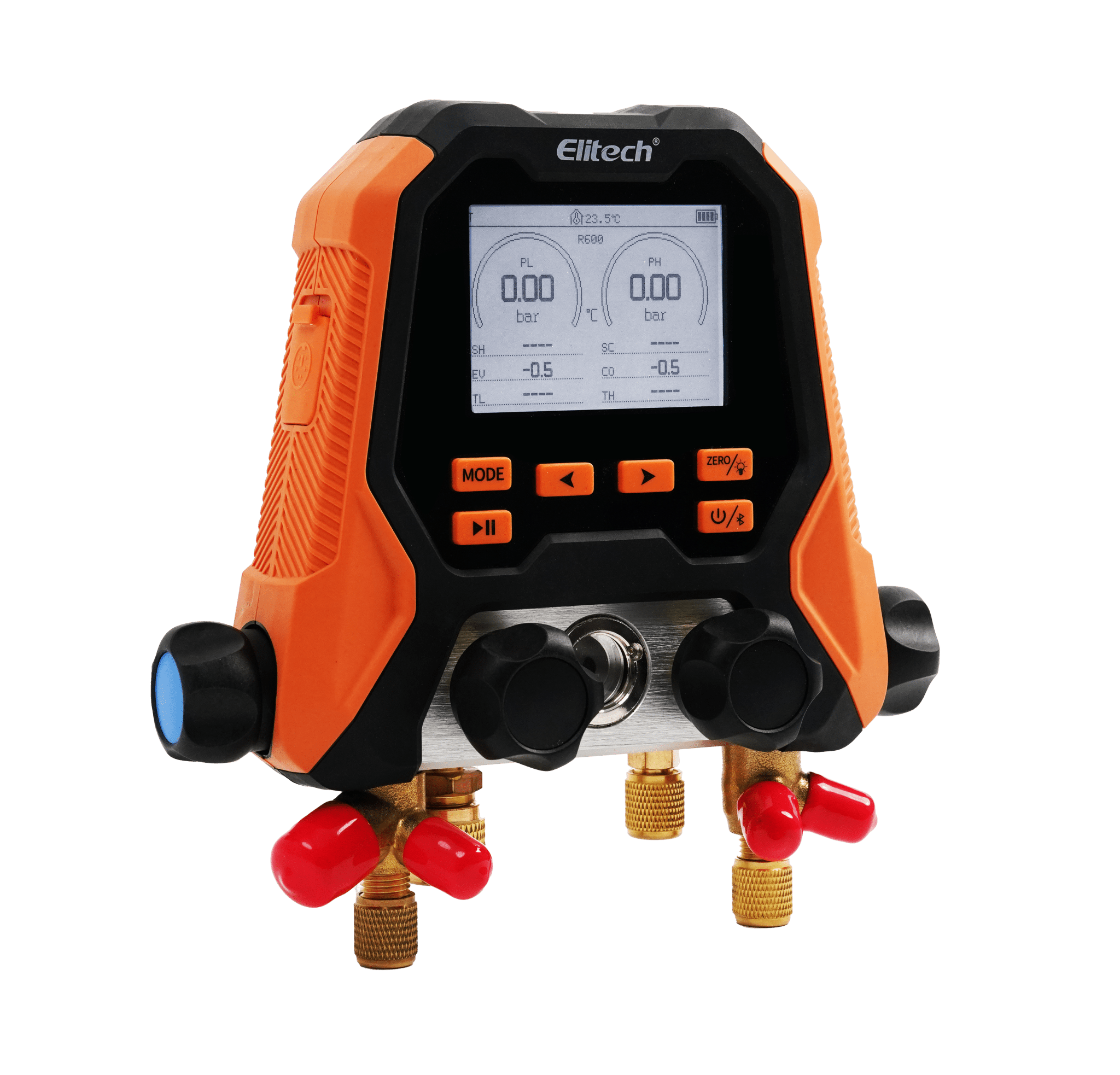 (Pre - order)Elitech MS - 870 HVAC Digital Manifold Gauge Set, 4 - in - 1 Refrigeration Tool with Vacuum, Pressure - Hold, Data Logging, Supports 18 Refrigerants, Bluetooth APP, for HVAC/R Systems - Elitech Technology, Inc.