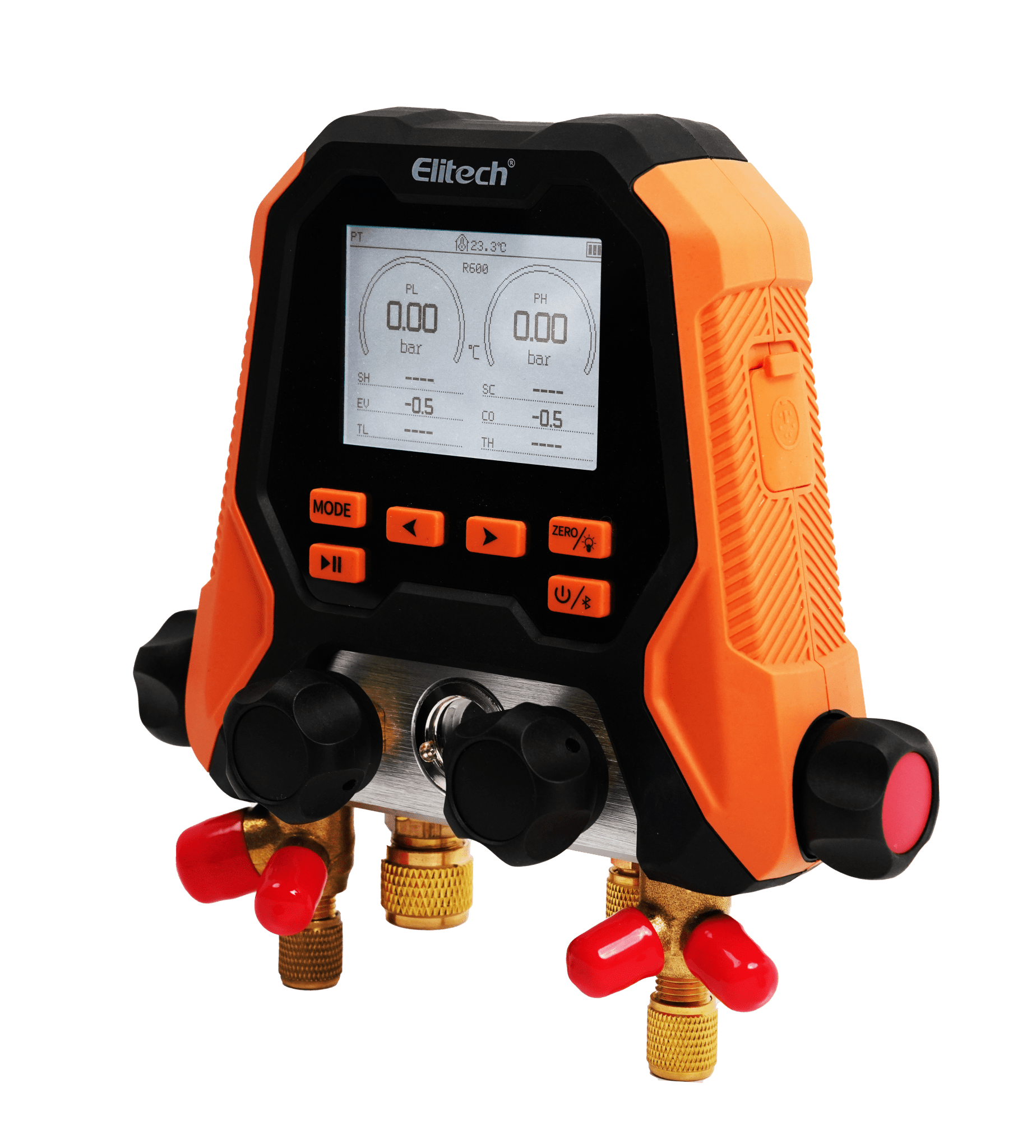(Pre - order)Elitech MS - 870 HVAC Digital Manifold Gauge Set, 4 - in - 1 Refrigeration Tool with Vacuum, Pressure - Hold, Data Logging, Supports 18 Refrigerants, Bluetooth APP, for HVAC/R Systems - Elitech Technology, Inc.