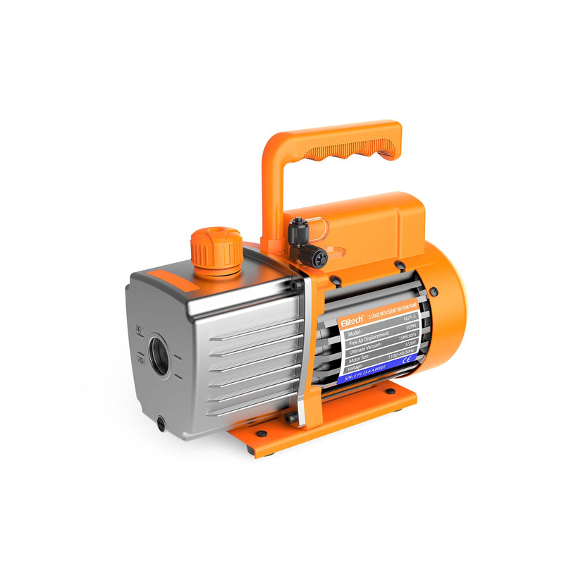 Elitech NVP-3 HVAC Vacuum Pump 3CFM 1.5L/S 1/4HP Single Stage Rotary Vane Air Vacuum Pump for HVAC and Refrigeration Systems,  Durable and Easy to Maintain