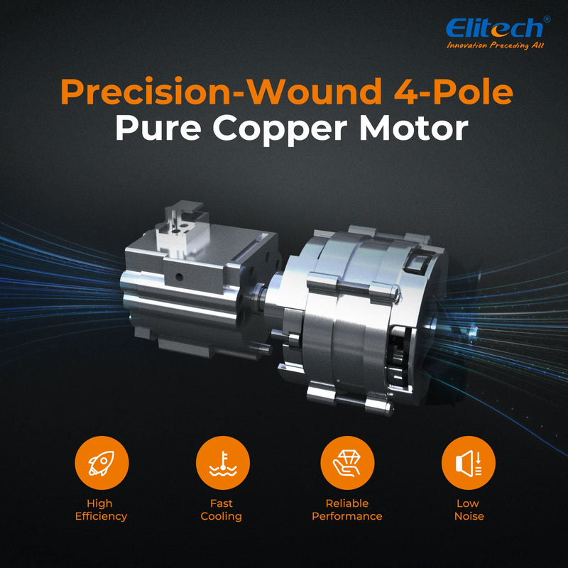 (Pre - order)Elitech NVP - 5 HVAC Vacuum Pump 5CFM 2L/S 1/3HP Single Stage Rotary Vane Air Vacuum Pump for HVAC and Refrigeration Systems, Durable and Easy to Maintain - Elitech Technology, Inc.