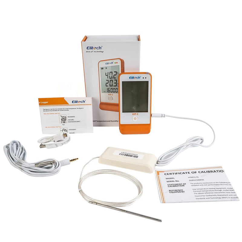Elitech GSP-6 Ultra Low Temperature and Humidity Data Logger -121℉ to 302℉ Recorder 16000 Points-9