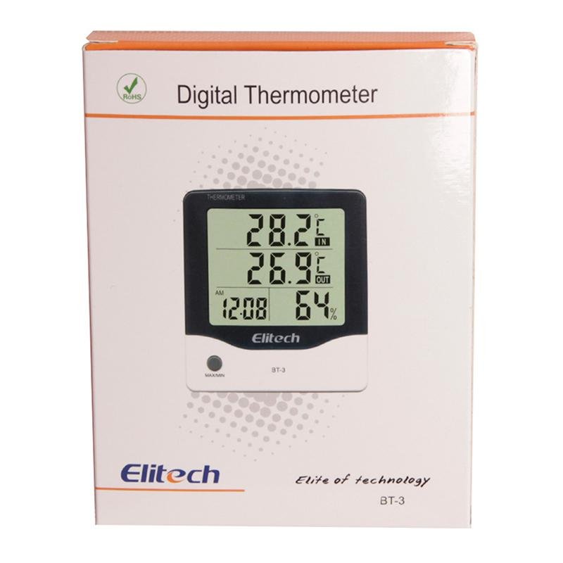 Elitech BT-3 LCD Indoor/Outdoor Digital Hygrometer Thermometer with Cl –  Elitech Technology, Inc.
