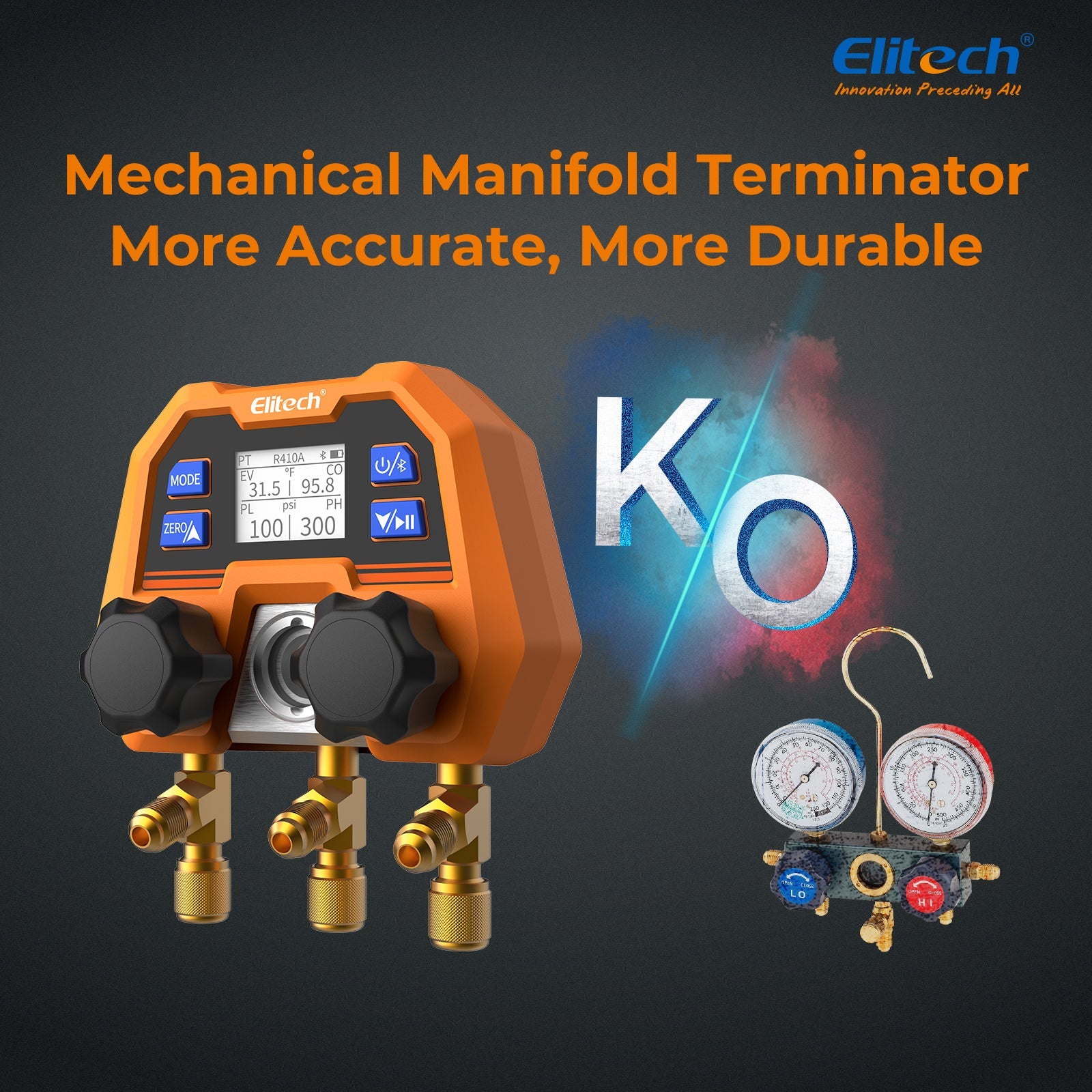 Elitech Digital Manifold Gauge App Control AC Gauges, DMG-4B，50% off for 3000 early birds - Elitech Technology, Inc.