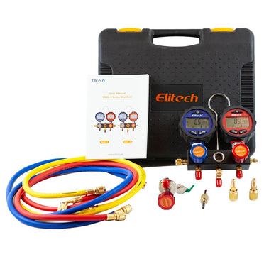 Elitech DMG-3B AC Manifold Gauge Set 2 Way Auto Repair - Elitech Technology, Inc.