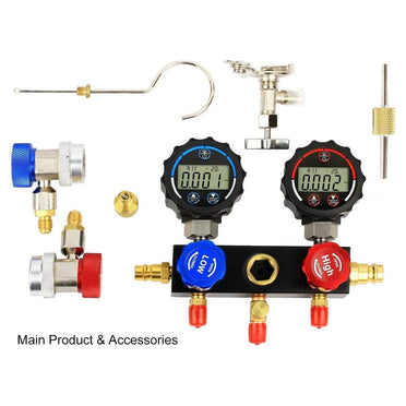 Elitech DMG-3B AC Manifold Gauge Set 2 Way for R134A R410A & R22 in Auto Repair - Elitech Technology, Inc.