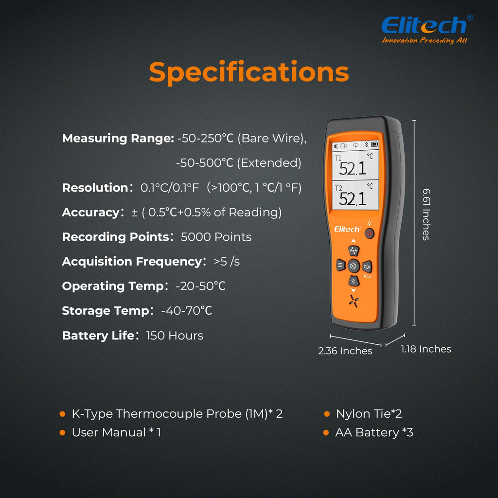 4 Channel Digital Thermocouples K-Type Thermometer With Backlight K
