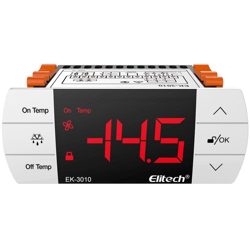 Elitech EK-3010 Digital Temperature Controller Temp Control Panel Thermostat with Temperature Probe 110V - Elitech Technology, Inc.