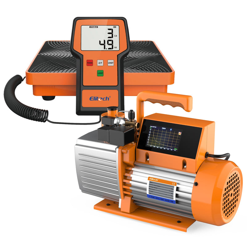 Elitech HVAC/R Pack-Refrigerant Charging Scale LMC-100A++Vacuum Pump SVP-9 - Elitech Technology, Inc.