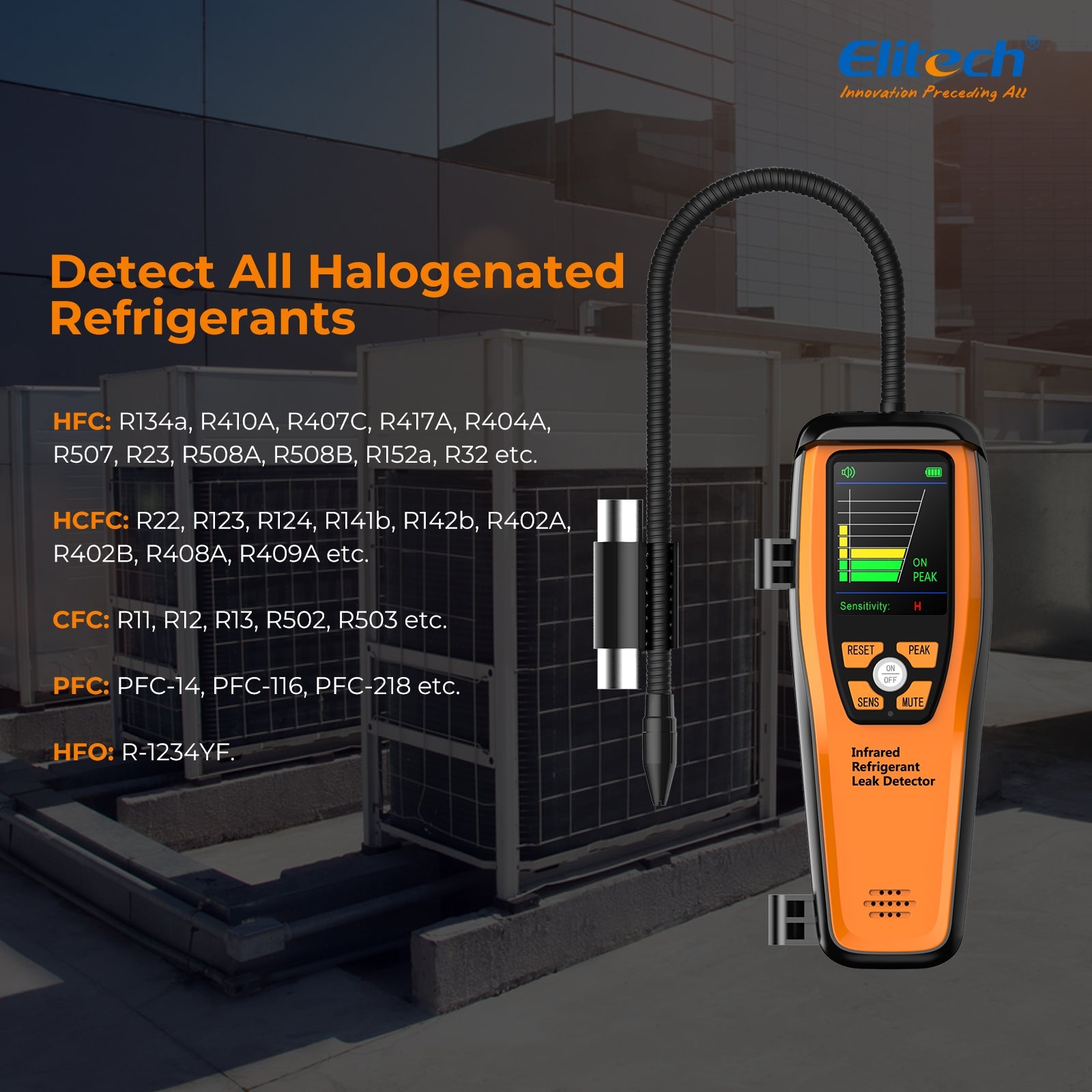 Elitech ILD-200 Infrared Refrigerant HVAC Leak Detector Sensitivity up ato 0.14oz/yr for Air Conditioner and Automotive Repair - Elitech Technology, Inc.